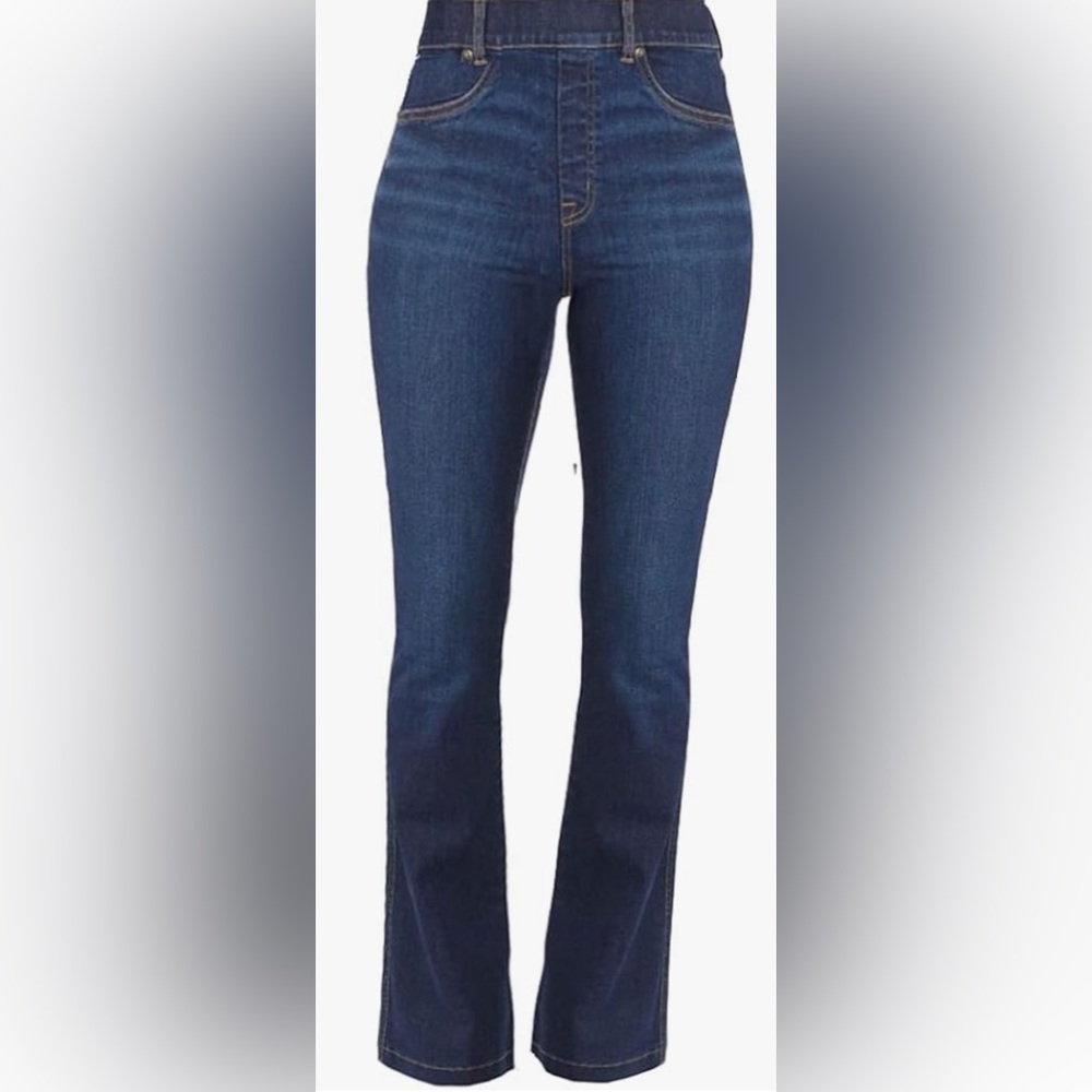 SPANX FLARE Dark Blue Midnight Shade pull-on Jeans #20327R. M/M/M. NWT.